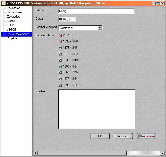 Zur�ck (DBU-Bestand.de \ Historische Kenndaten)